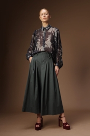 Spodnie w japońskim stylu w zieleni woodland