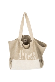 Lniany shopper circular