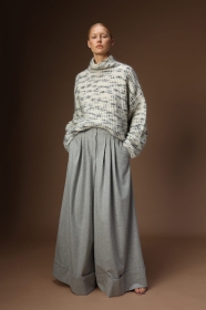 Szerokie spodnie z mięsistym mankietem  